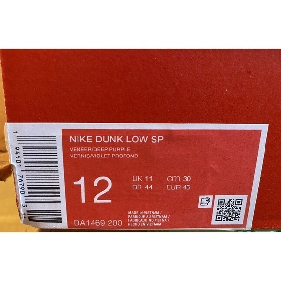 Nike Dunk Low SP Veneer Deep Purple 2024 New in Box Men’s Size 12 Skateboard - Picture 6 of 6